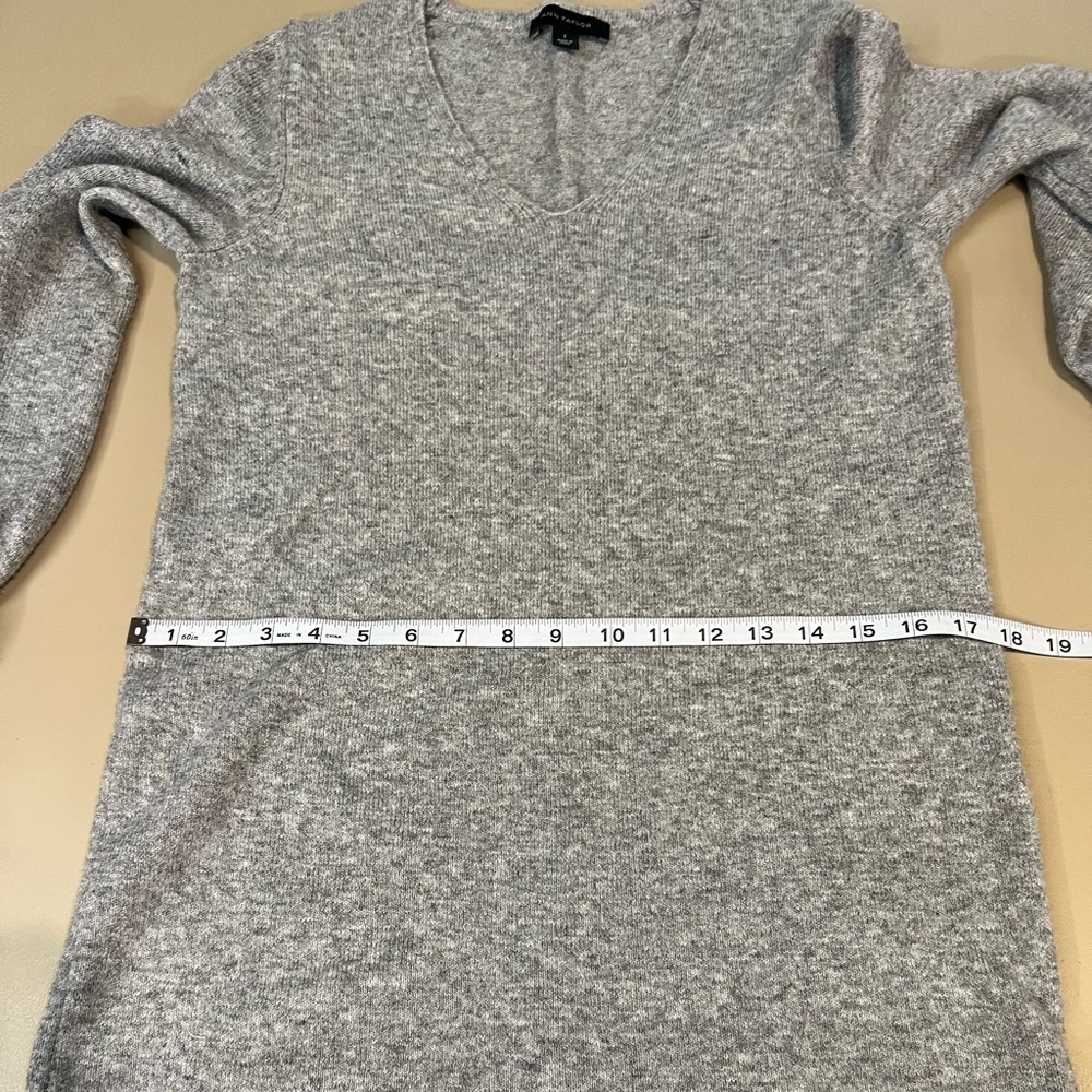 Ann Taylor Gray Sweater Dress Size S - Picture 5 of 8